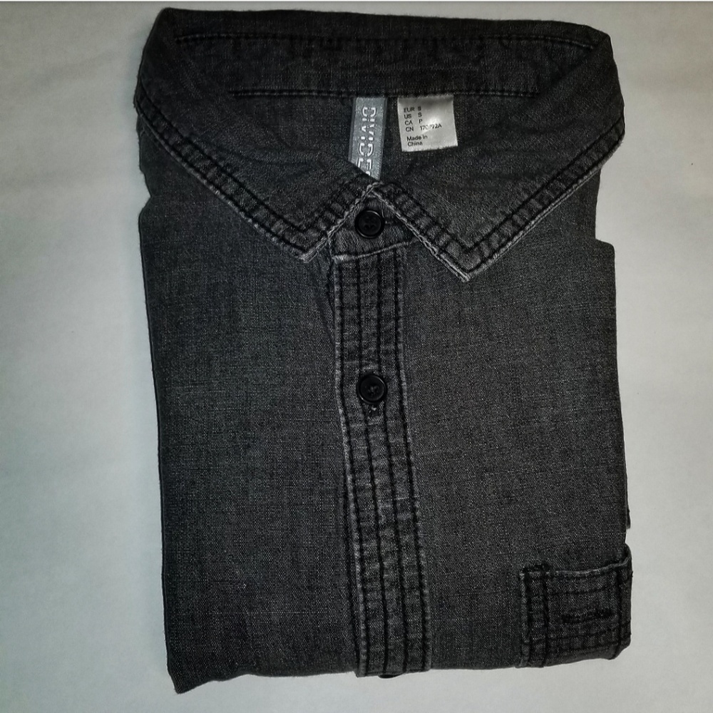 Grey Denim Long Sleeve
